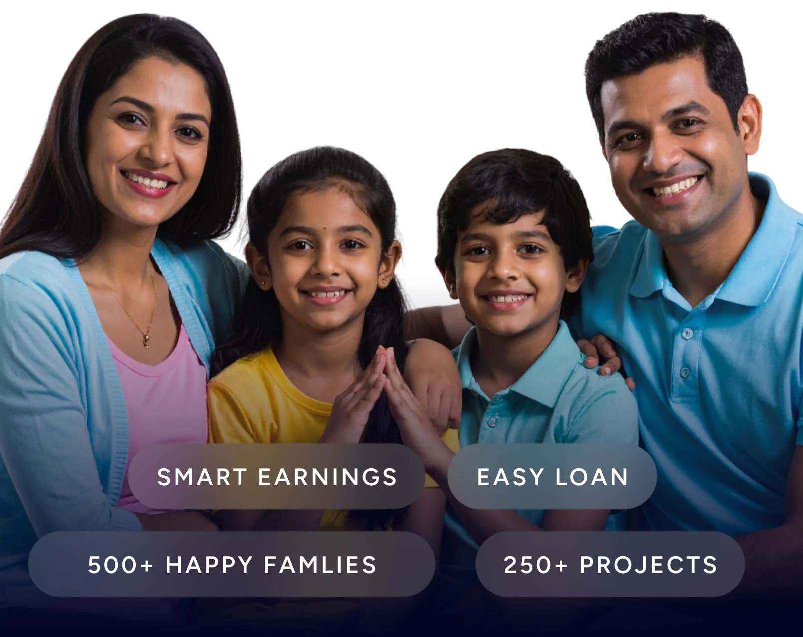 Happy family enjoying their home